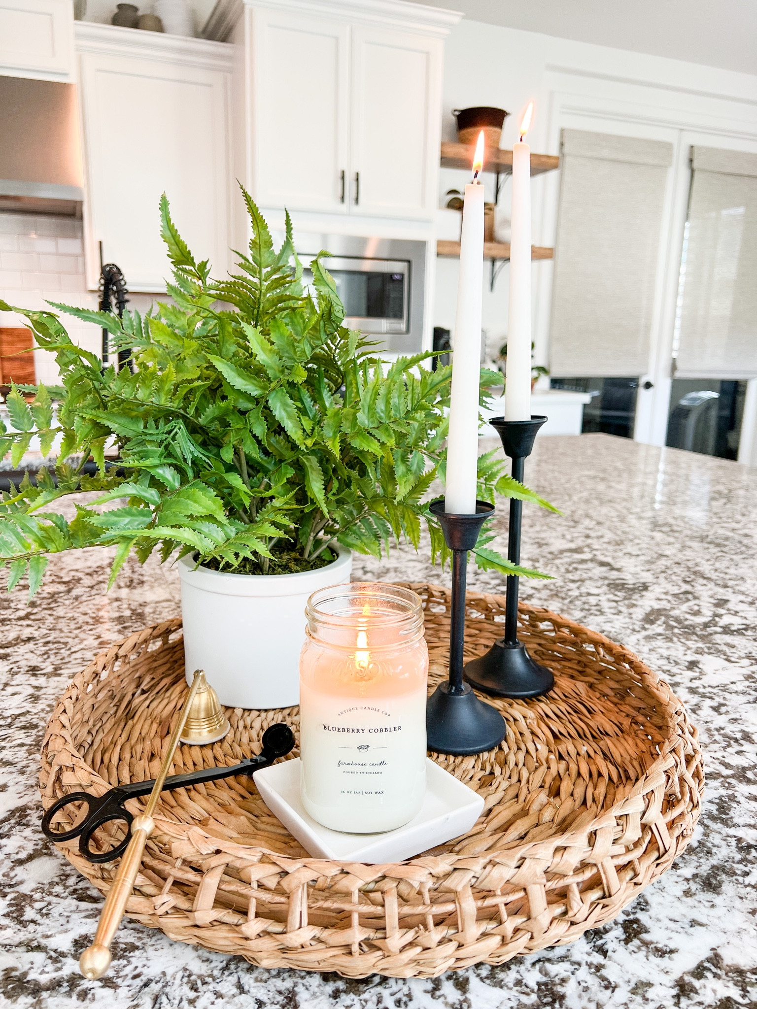 Kitchen centerpiece, Target home finds, wicker tray, faux fern plant, Threshold 

#LTKSeasonal #LTKunder100 #LTKhome