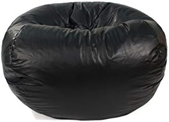 Gold Medal Small 105" Black Faux Leather Vinyl Bean Bag | Amazon (US)