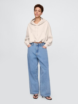 Heavyweight French Terry Cropped Bubble Hoodie | Gap (US)