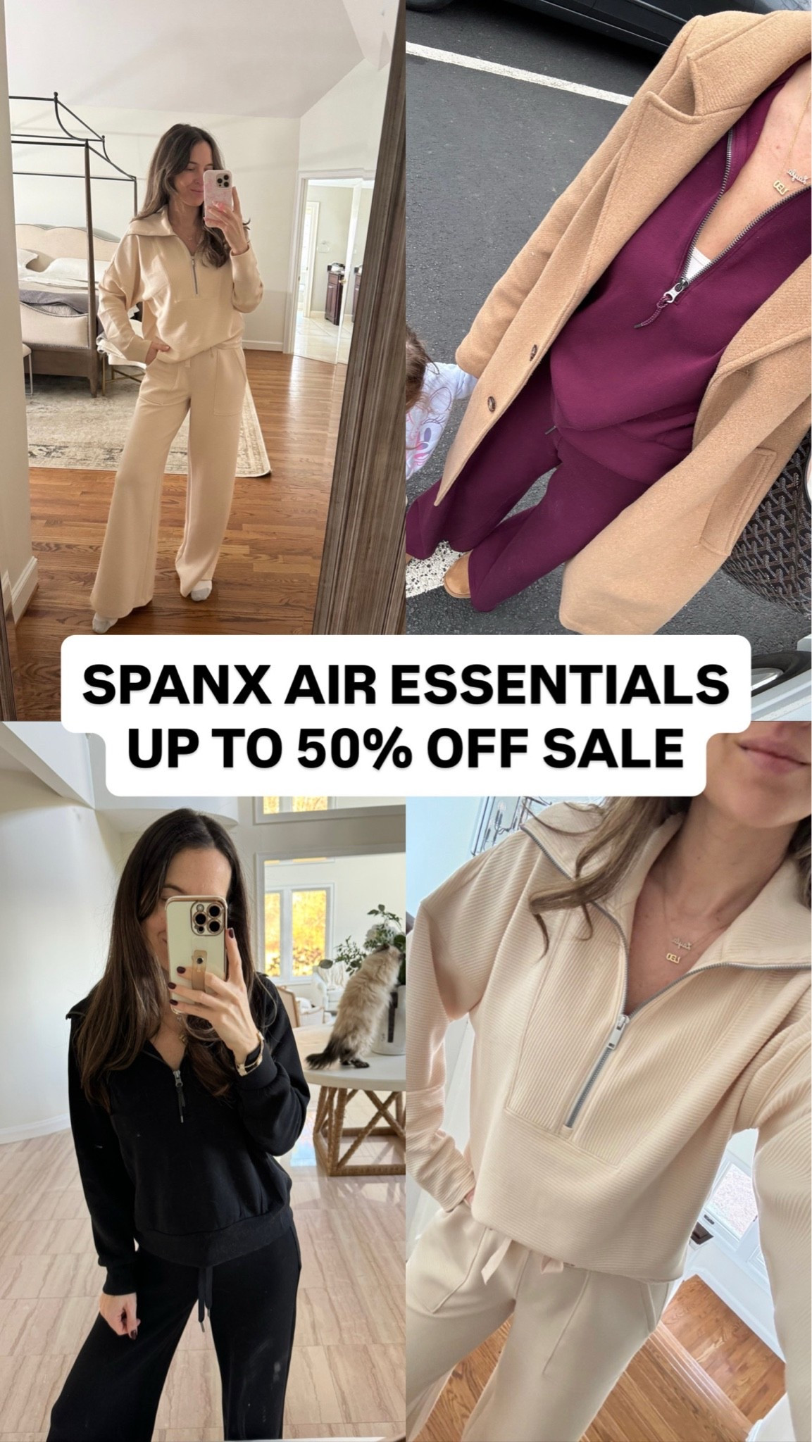 MDW @Spanx Sale! Up to 50% off Air Essentials! 

My go to sets for lounge and travel! 

Spanx, Spanx sale, Air Essentials, sweatsuit, matching set, lounge set, wide leg pants, sweatshirt, quarter zip, loungewear, comfortable style, elevated essentials

#LTKootd #LTKSaleAlert #LTKSeasonal