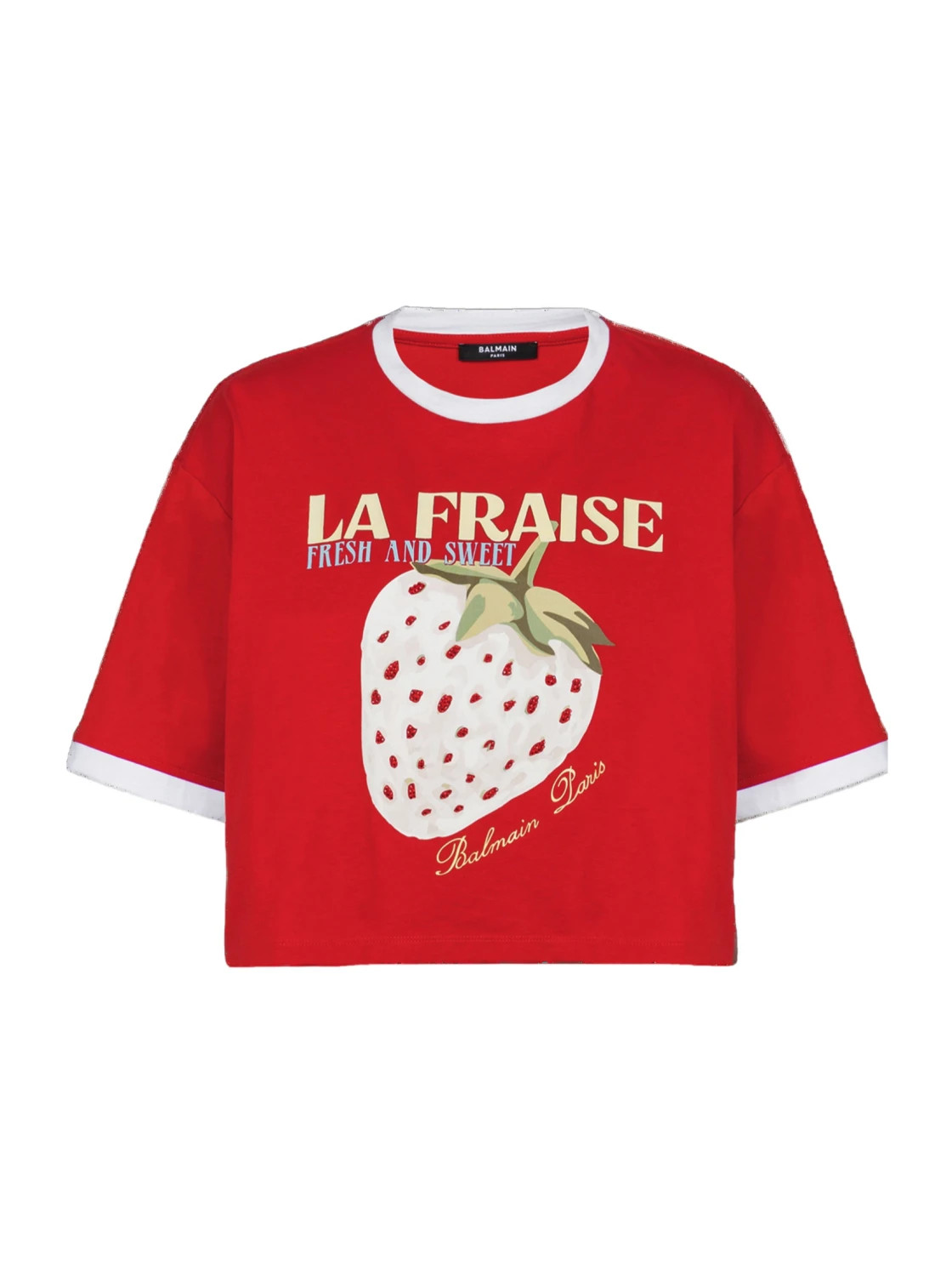 Balmain Logo Printed Cropped T-Shirt | Senser US