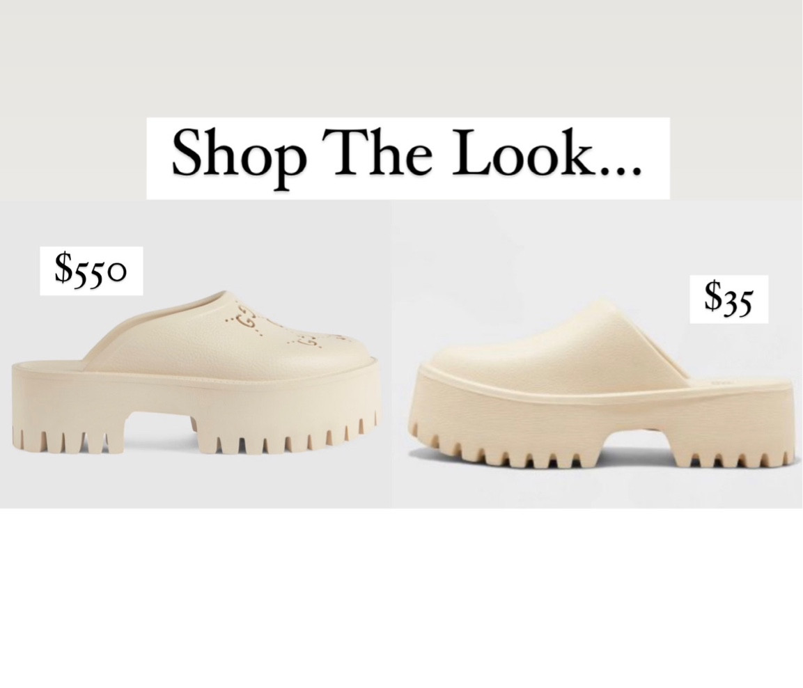 Shop the look - Gucci rubber mules
Chunky
Cream
Ivory
Beige
Target finds 
Affordable 
Look for less
Target style 
Platform
Wild fable
Brooke 
Clogs
Trend
Spring shoes 
Spring break
2023

#LTKshoecrush #LTKunder50 #LTKFind