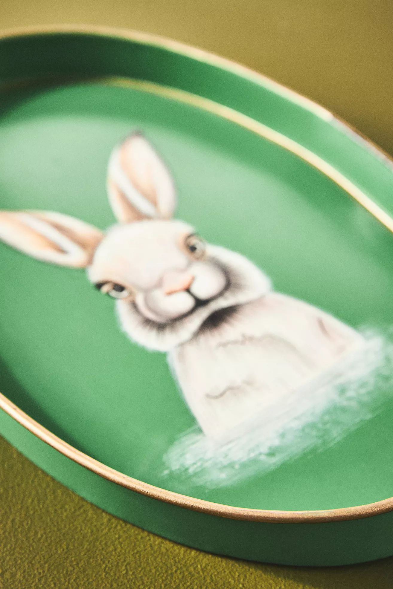 Les Ottomans Handpainted Bunny Tray | Anthropologie (US)