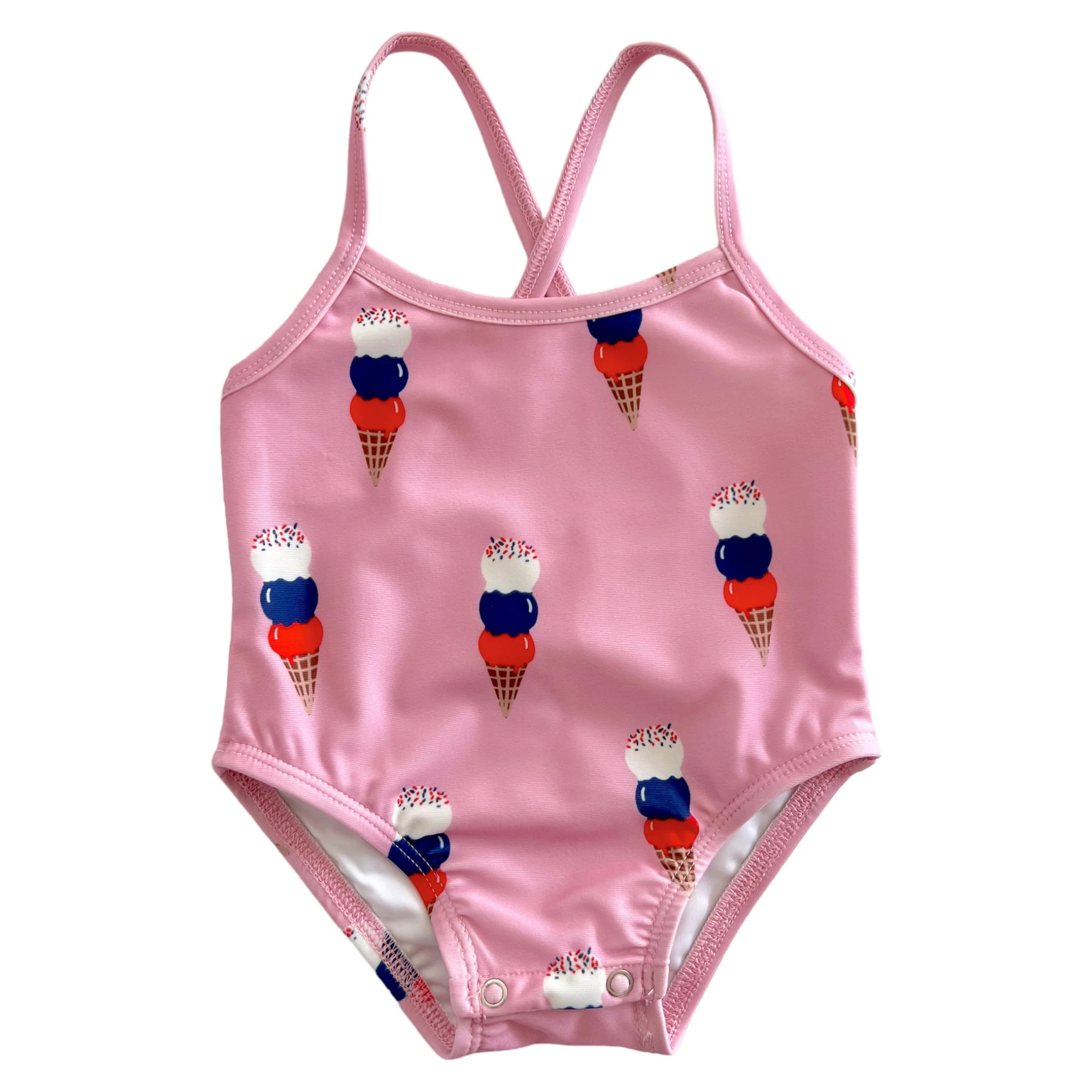 Pink Ice Cream / Marina Swimsuit / UPF 50+ | SpearmintLOVE
