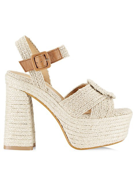 Amaia Raffia Platform Sandals | Saks Fifth Avenue