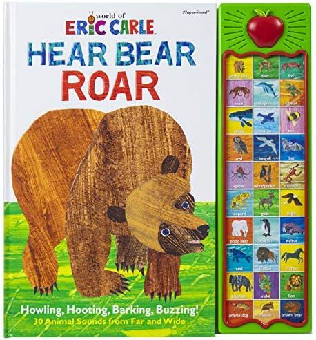 World of Eric Carle, Hear Bear Roar 30-Button Animal Sound Book - Great for First Words - PI Kids | Amazon (US)