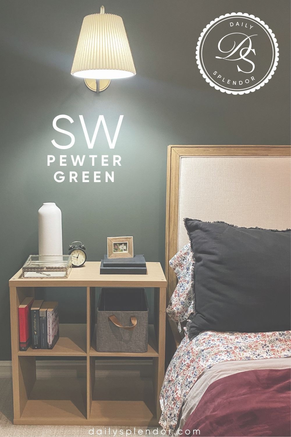 Sherwin Williams Pewter Green is a beautiful cool toned green color we picked for our primary bedroom in our most recent renovation. I went through so many samples trying to find the right color for the moody bedroom vibes I was going for, and as soon as the Pewter Green sample went up—I knew we had a winner! See my color review here: https://dailysplendor.com/pewter-green-by-sherwin-williams-sw-6208-my-color-review/

#pewtergreen #sherwinwilliams #accentwall #moodybedroom #moodypaint #homedesign

#LTKHome