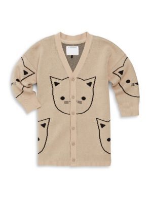 Baby's, Toddler's & Little Girl's Cat Cotton Cardigan | Saks Fifth Avenue