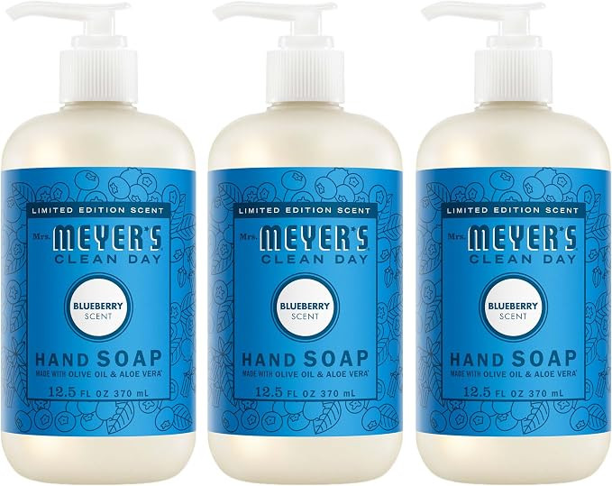 Mrs. MEYER'S CLEAN DAY Hand Soap, Blueberry Scent, 12.5 Fl Oz Bottle - 3 Pack | Amazon (US)