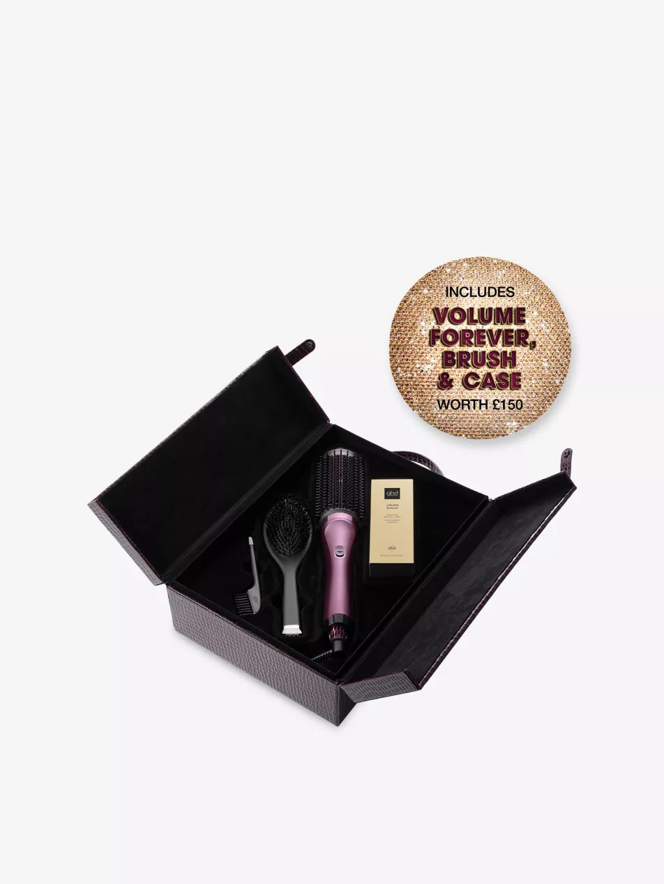Duet Blowdry Hairdryer Brush Festive Gift Set In Cherry Chic | Selfridges