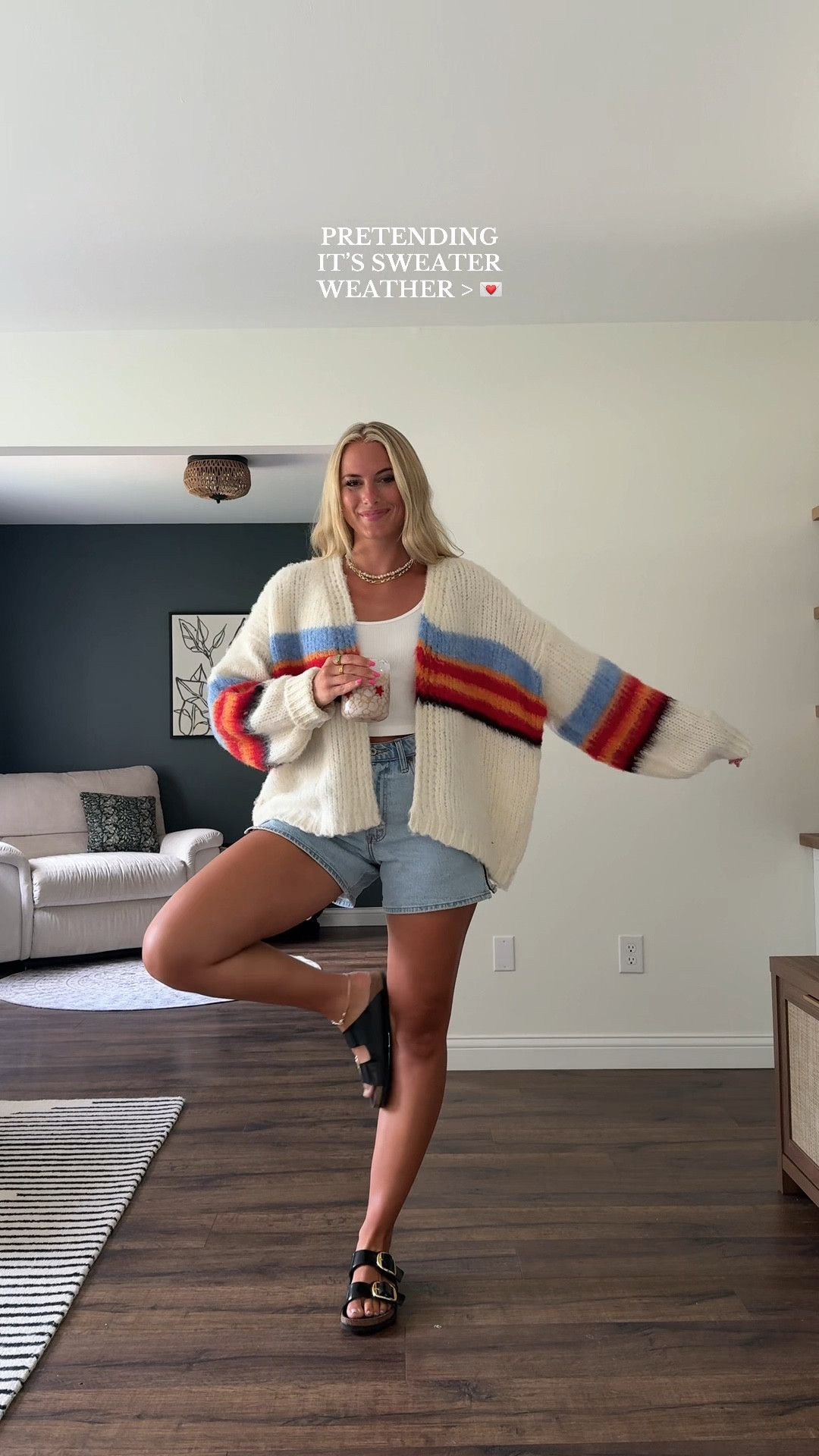 Sweater is from my store (Waterlilyclothing.com) launching Sunday 🍓🍁🫐☕️