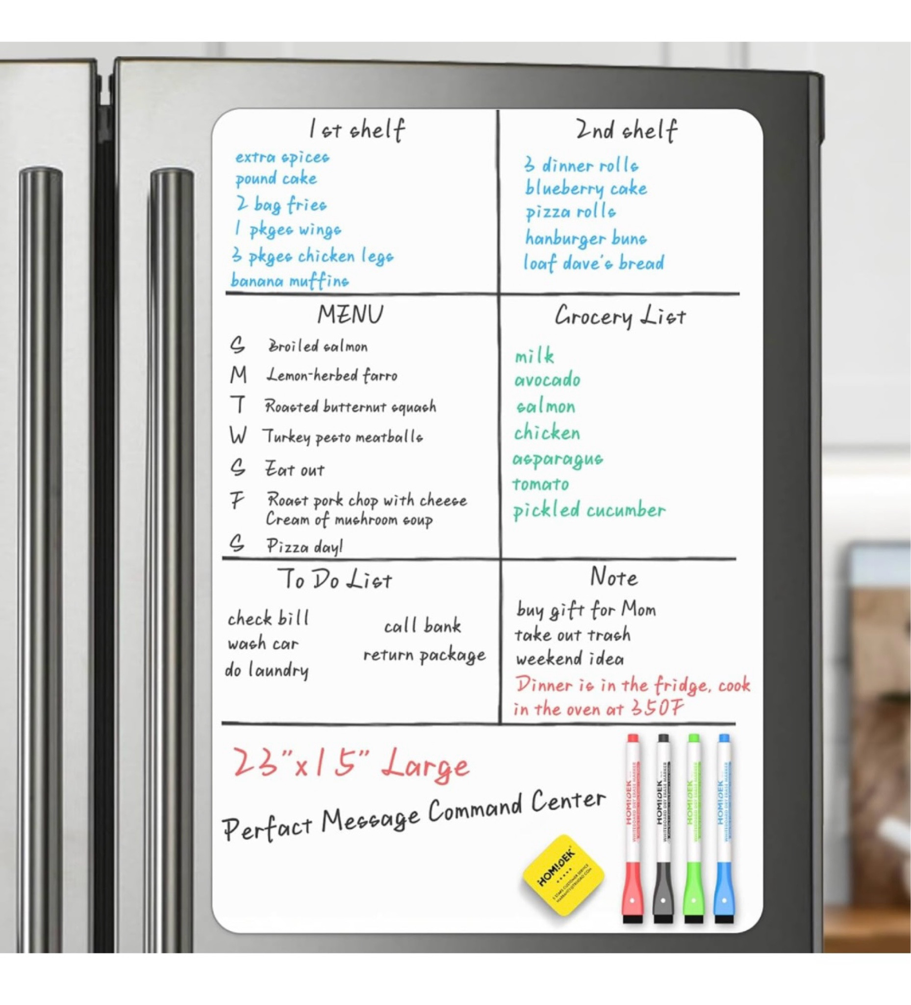 Love this dry erase board for the refrigerator — I write up our schedule / meal plan / grocery list every week and it helps so much to keep us organized!! 

Home / organization / meal planning / health / kitchen / amazon find 

#LTKHome #LTKFamily #LTKFindsUnder50
