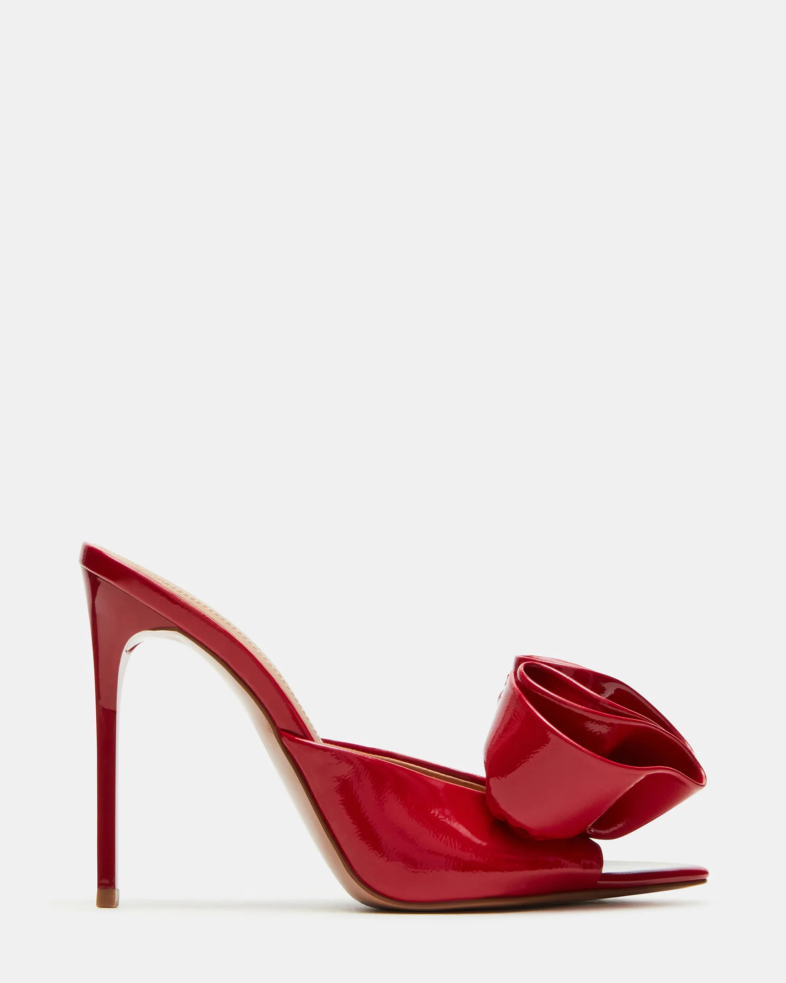 AFFINITY Red Patent Women's Multi Pointed-Toe Stiletto Mule Heel | Steve Madden (US)