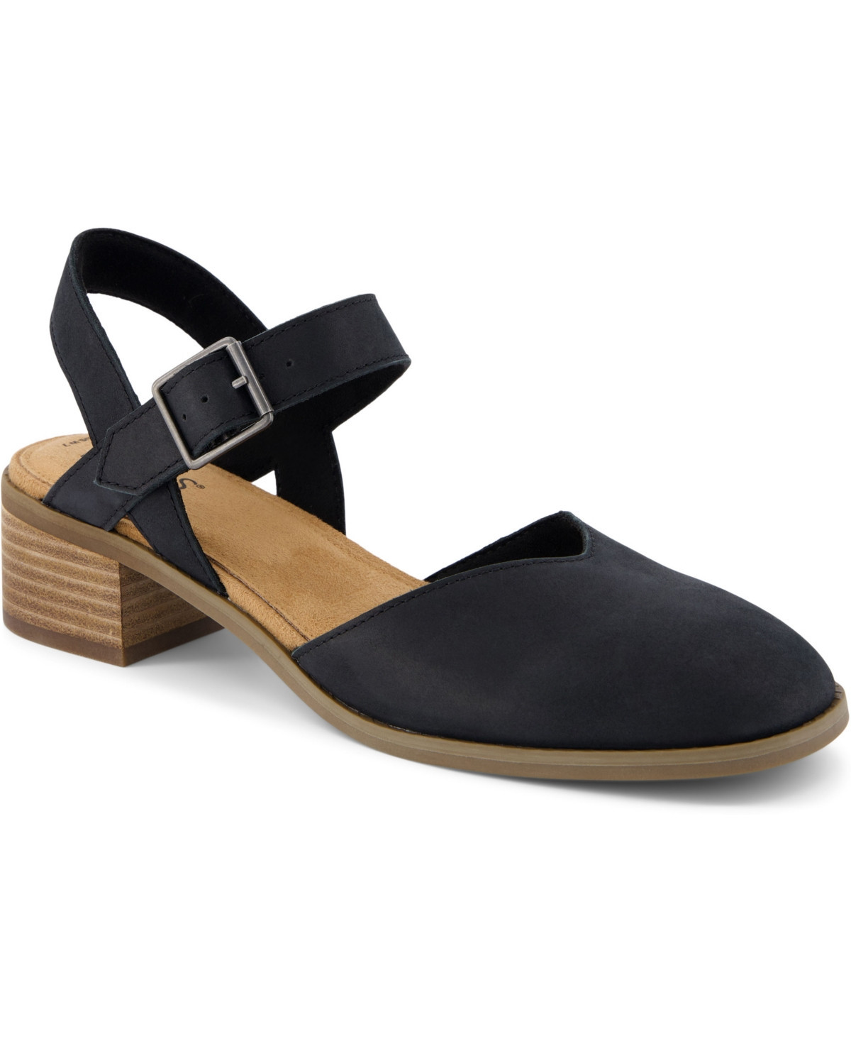 Toms Women's Jaclyn Mary Jane Round Toe Sandals - Black Leather | Macy's