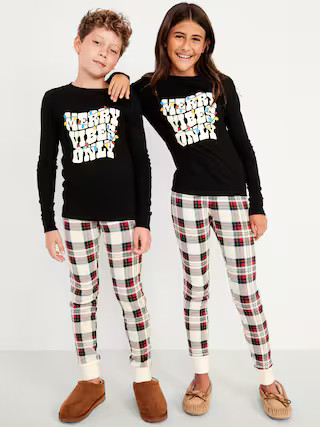 Gender-Neutral Graphic Snug-Fit Pajama Set for Kids | Old Navy (US)
