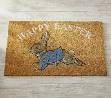 Peter Rabbit&#8482; Happy Easter Doormat | Pottery Barn Kids