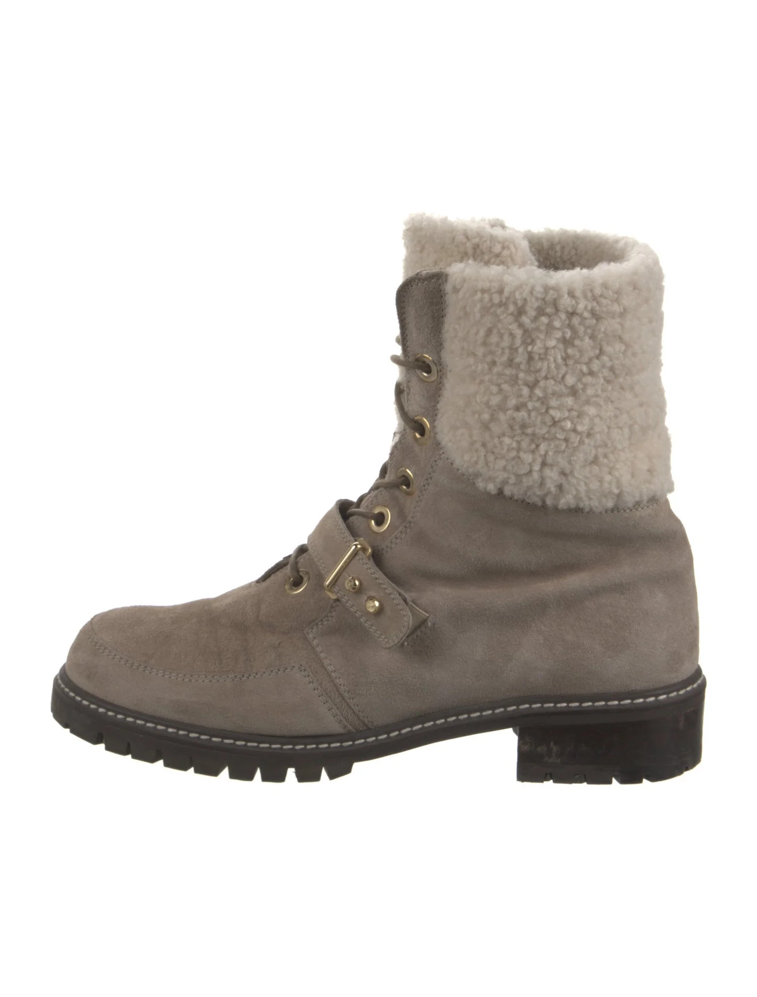 Suede Combat Boots | The RealReal