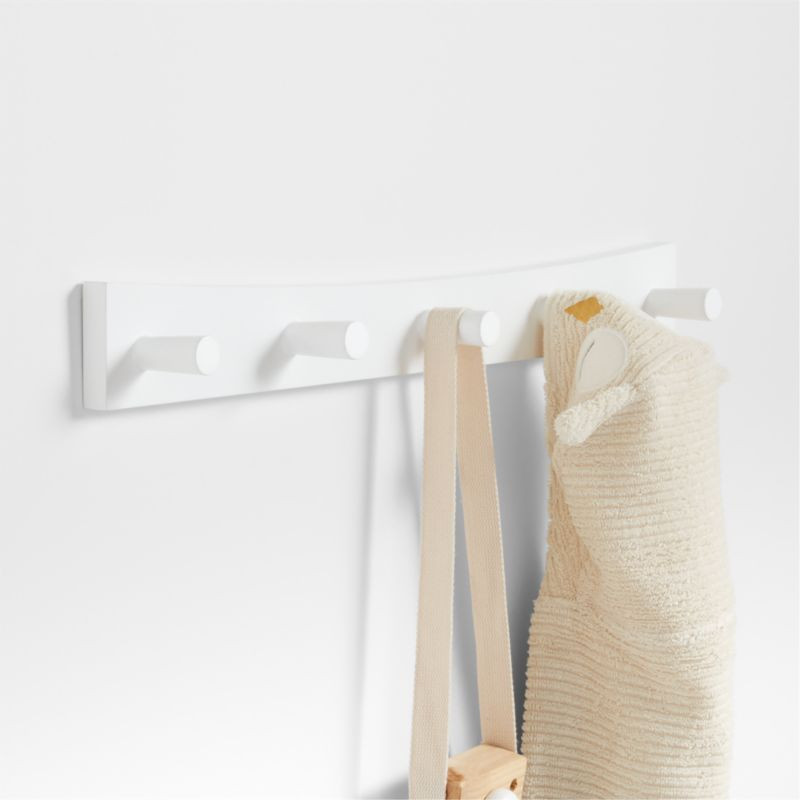 Hampshire White Wood Kids Wall Hooks + Reviews | Crate & Kids | Crate & Barrel