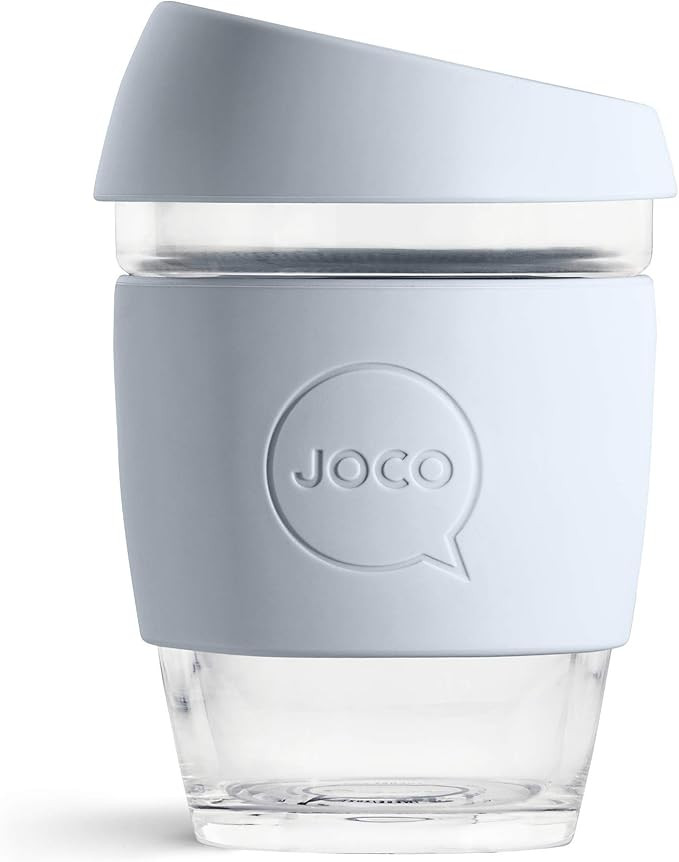JOCO Cup 12oz - Eco-innovative Borosilicate Glass Reusable Classic Cup - (Vintage Blue) | Amazon (US)