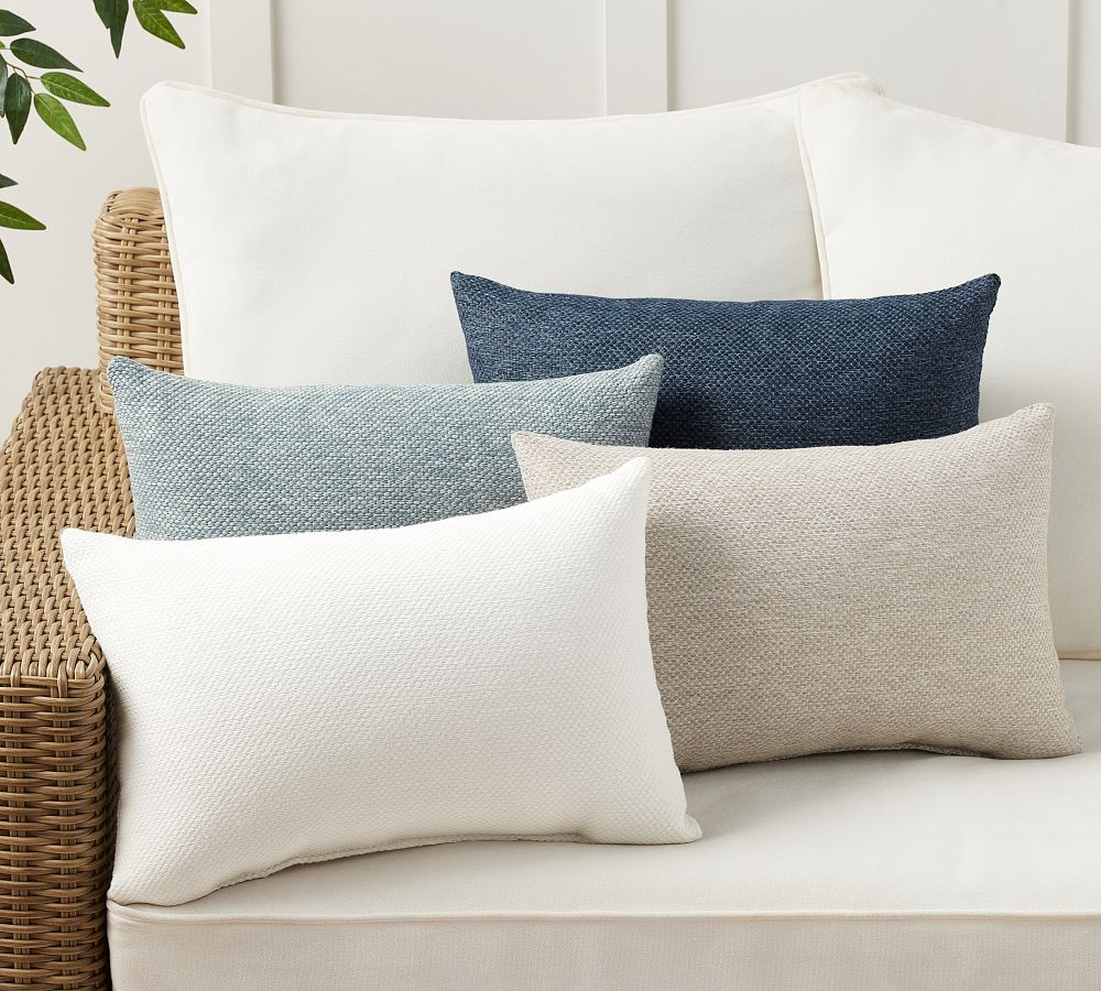 Sunbrella® Recycled Woven Outdoor Pillow | Pottery Barn (US)