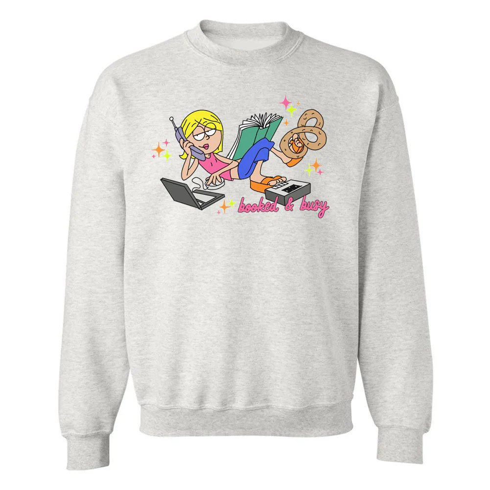 'Lizzie McGuire Booked & Busy' Crewneck Sweatshirt | United Monograms