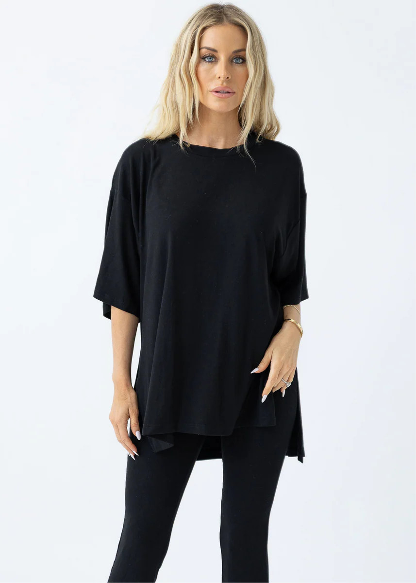 All Weekend Long Pant Set Black | The Foxy Kind