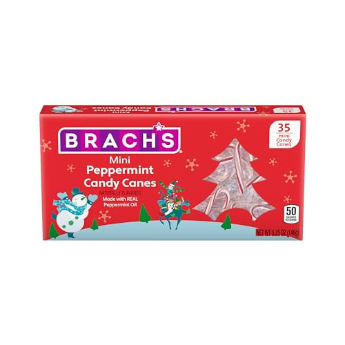 Brach's Bob's Mini Peppermint Candy Canes, 35ct - Individually Wrapped Holiday Classic, Perfect for Baking, Decorating, and Sharing | Amazon (US)