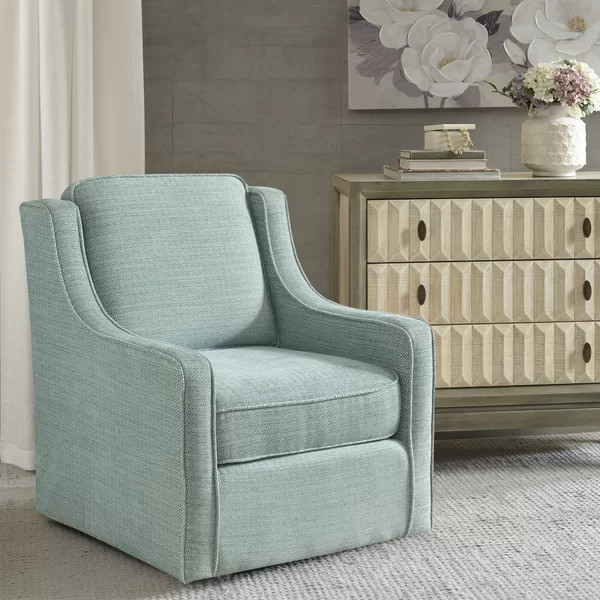Brooksville Upholstered Swivel Armchair | Wayfair North America