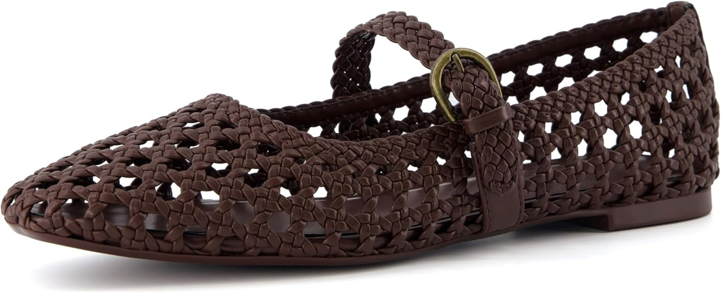 CUSHIONAIRE Women's Weston Woven Mary Jane Flat +Memory Foam, Wide Widths Available | Amazon (US)