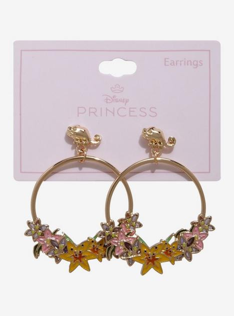 Disney Tangled Rapunzel Floral Hoop Earrings – BoxLunch Exclusive | BoxLunch | BoxLunch