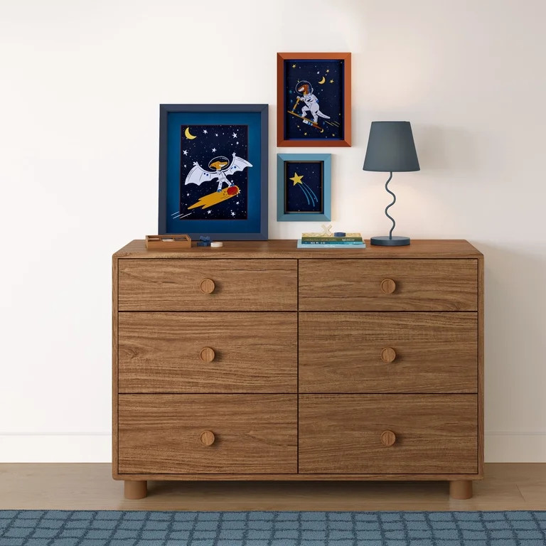 Mainstays Kids Space Dino 3-Piece Framed Wall Art Set | Walmart (US)