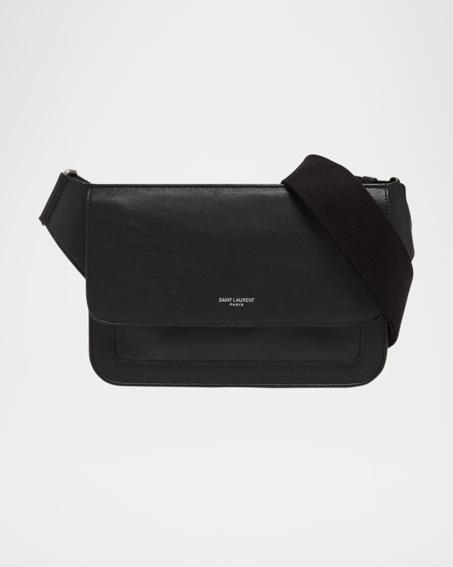 Saint Laurent Men's New Line Leather Belt Bag | Neiman Marcus