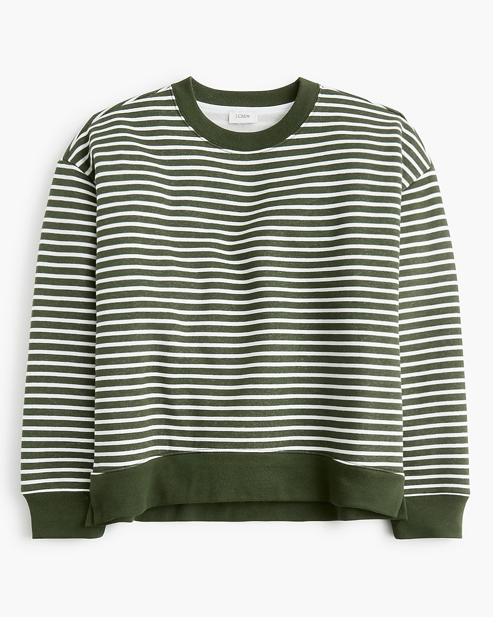 Striped crewneck pullover sweatshirt | J.Crew Factory
