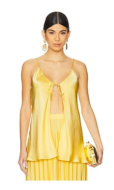 SELEZZA LONDON Alexia Top in Light Yellow from Revolve.com | Revolve Clothing (Global)