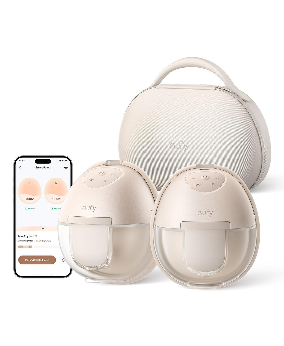 eufy Security Eufy S1 Pro Wearable Breast Pump with HeatFlow Technology - Tan | Macy's