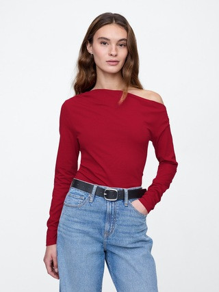 Stretch Jersey One-Shoulder Top | Gap Factory