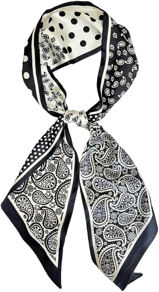 Silk Head Scarf for Hair Fashion Headwrap for Women Lightweight Neck Tie | Amazon (US)