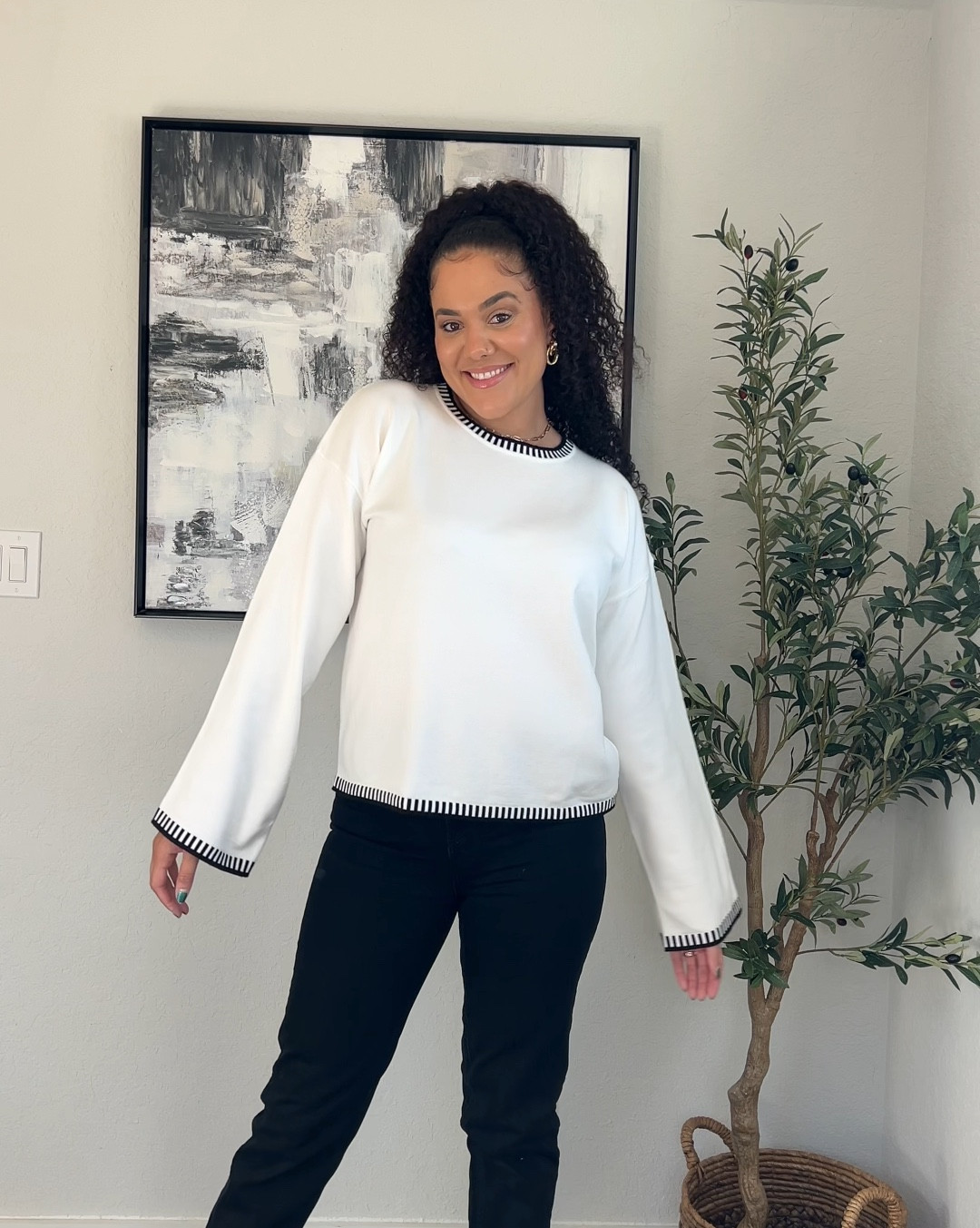 Simple fall outfit. Amazon sweater with flare sleeves. Tall girl friendly.

#LTKFindsUnder50 #LTKStyleTip #LTKSeasonal