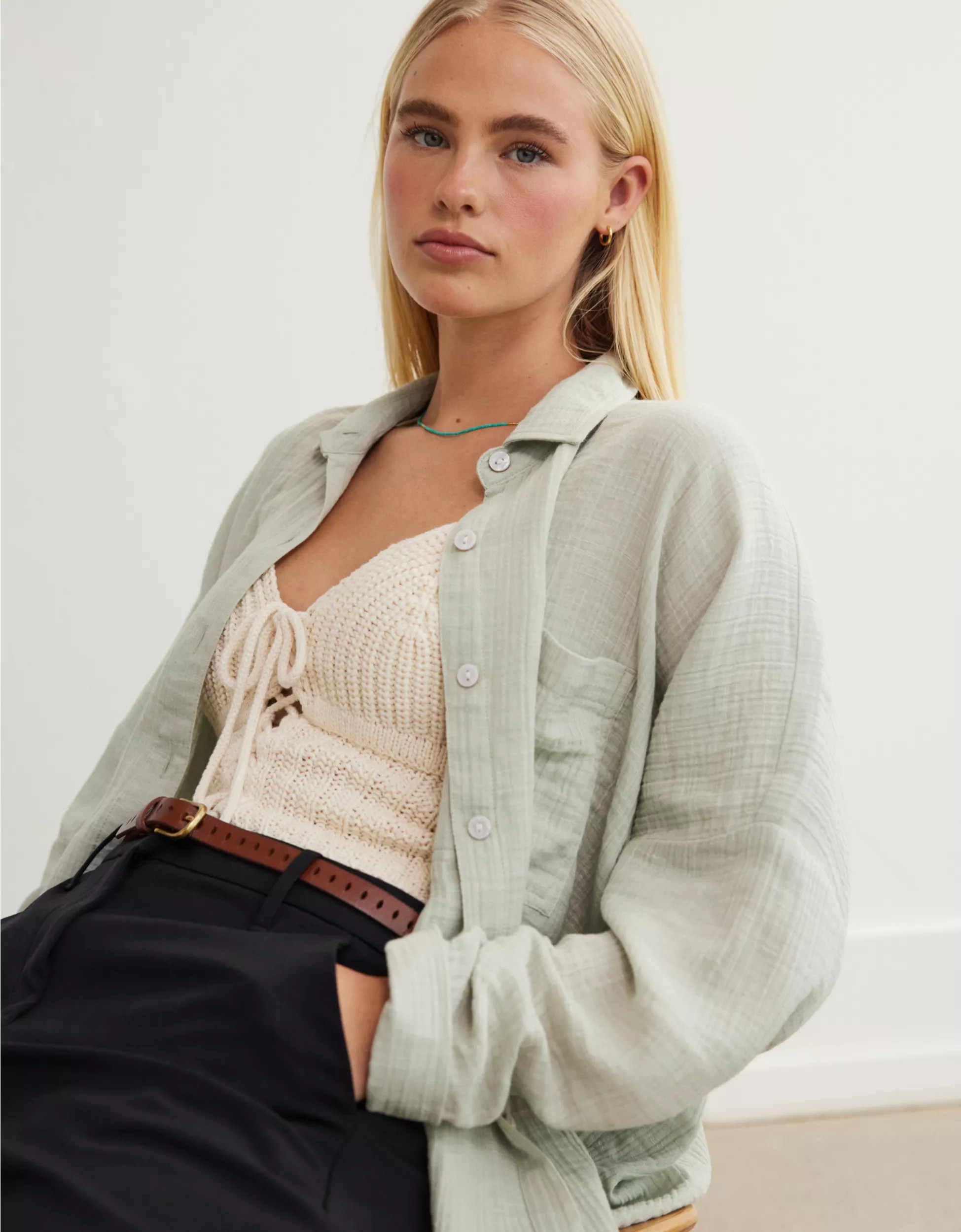 AE Go Big Beach Shirt | American Eagle Outfitters (US & CA)