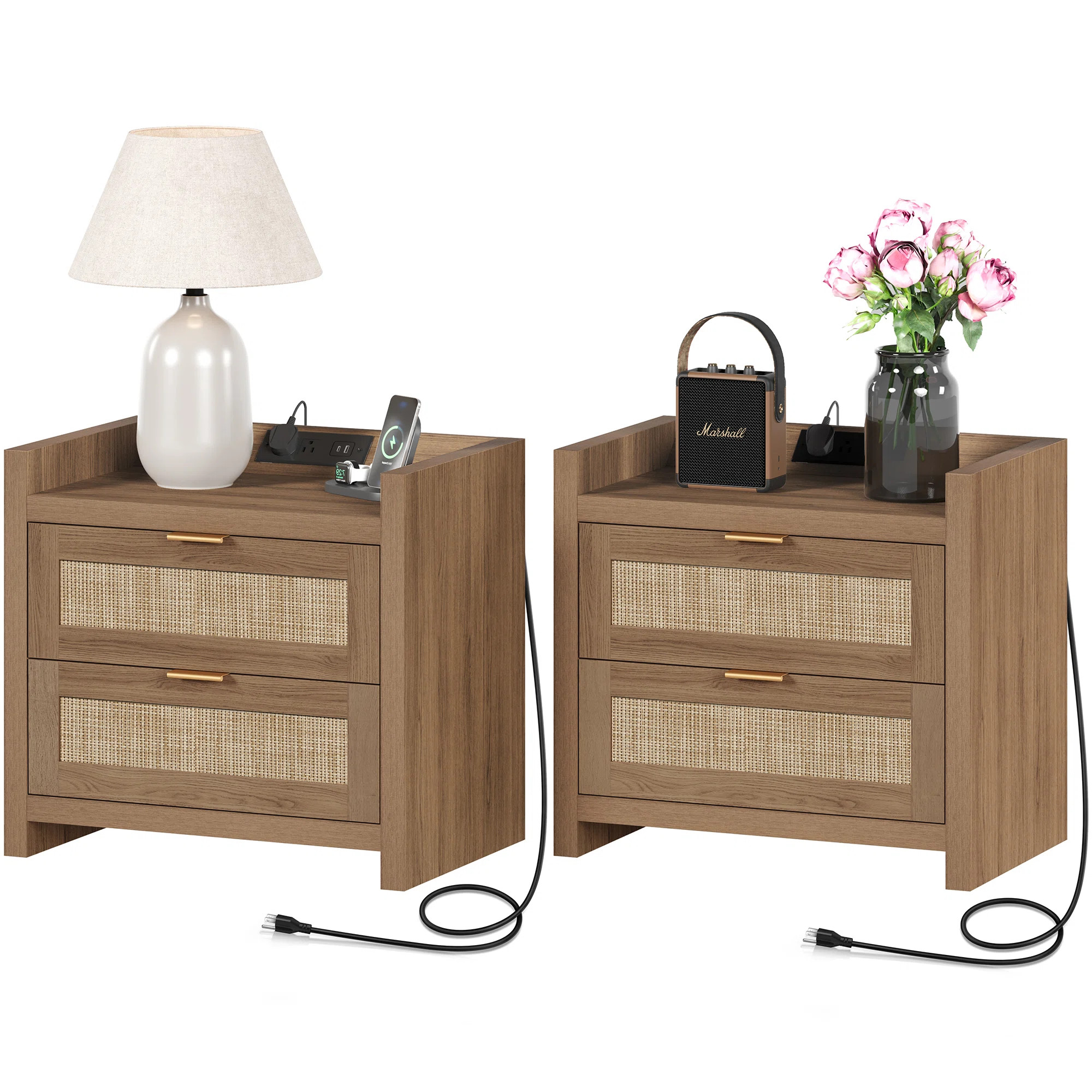 Aneke 23.6'' W Nightstand (Set of 2) | Wayfair North America