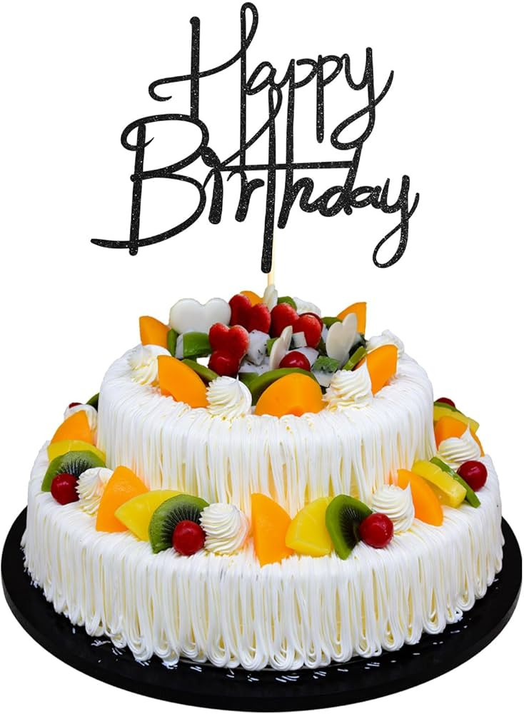 KAZIPA 1PCS Bluey Happy Birthday Cake Topper, Blue Glitter Happy Birthday Cake Decoration Suitabl... | Amazon (CA)