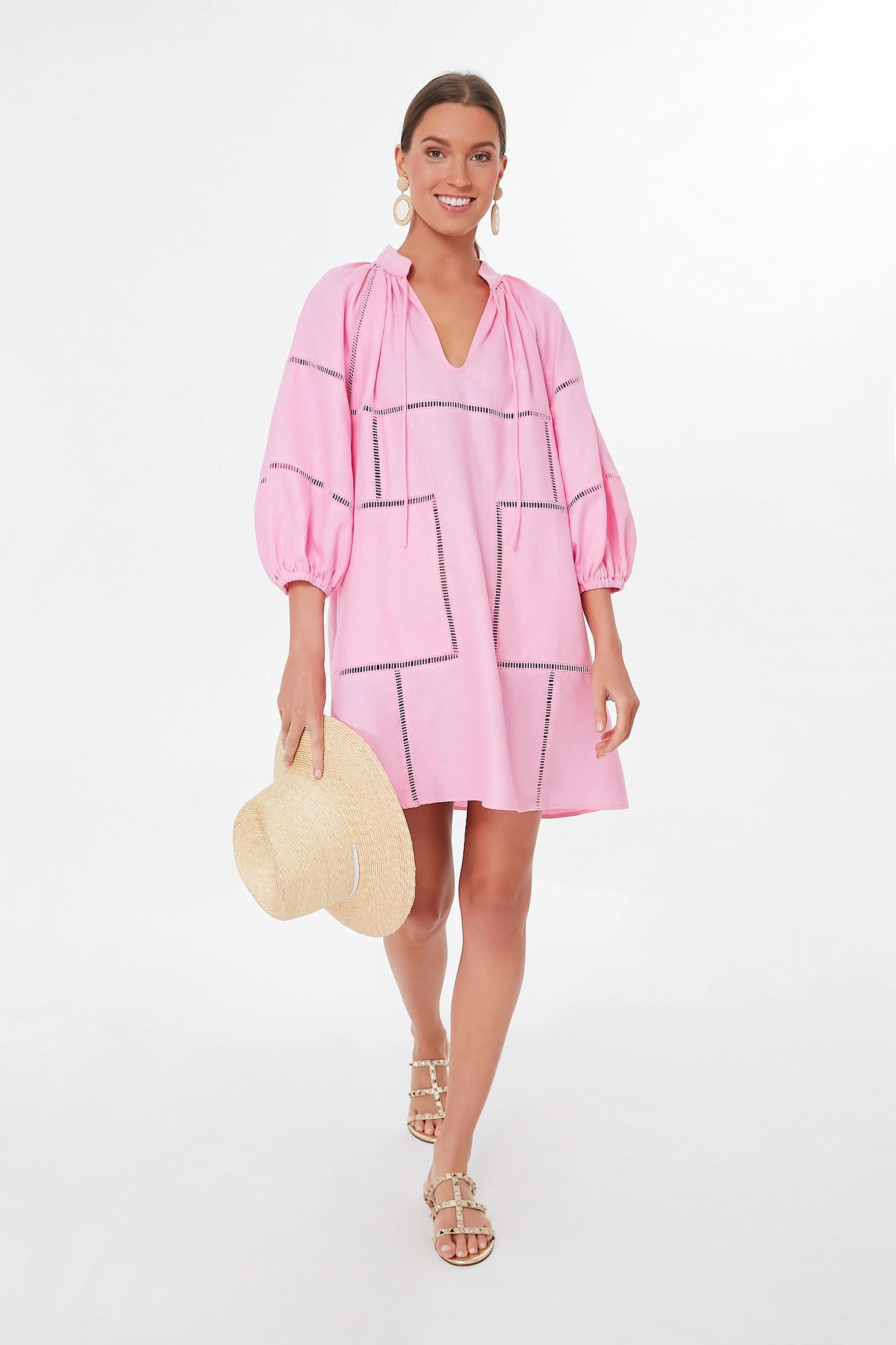 Bright Foxglove Ladder Stitch Smock Dress | Tuckernuck (US)