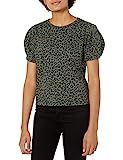 Velvet by Graham & Spencer Women's Dahlia Leopard Puff Sleeve Sweatshirt, Olive, L | Amazon (US)
