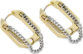 AllSaints Hexagon Swag Hoop Earrings | Nordstrom | Nordstrom