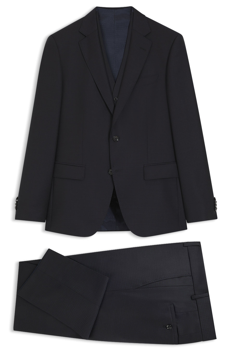 Two-piece slim-fit suit in patterned virgin wool | Hugo Boss (US)