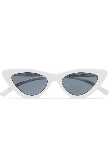 Le Specs - Adam Selman The Last Lolita Cat-eye Acetate Sunglasses - White | NET-A-PORTER (US)