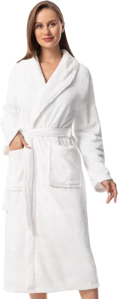 Rosyline Robe for Women Womens Kimono Fleece Bathrobe Plush Long Warm Robe | Amazon (CA)
