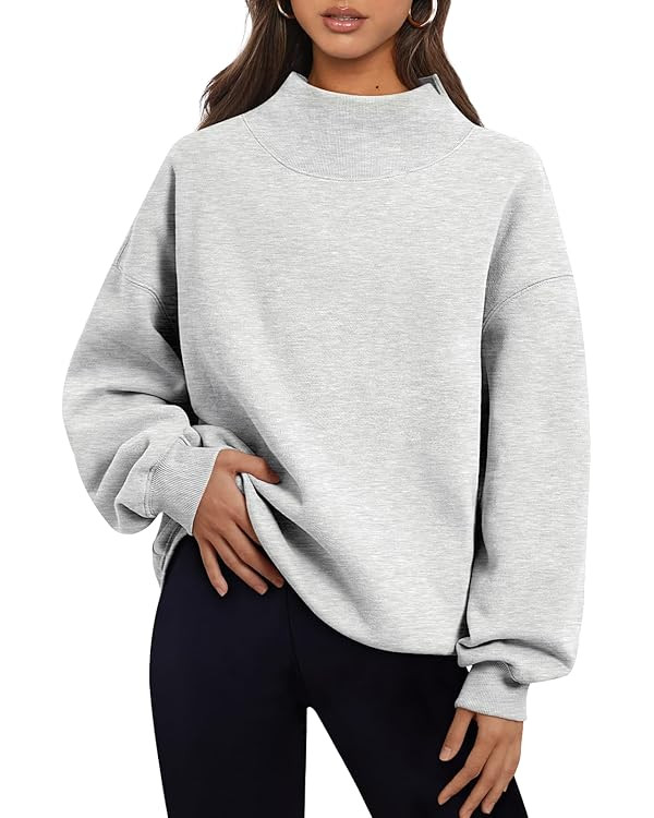 Trendy Queen Womens Oversized Sweatshirts Turtleneck Pullover Long Sleeve Hoodies Tops Fall Fashi... | Amazon (US)
