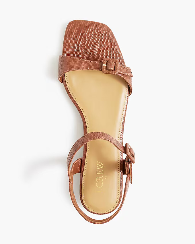 Textured ankle-strap sandals | J.Crew Factory