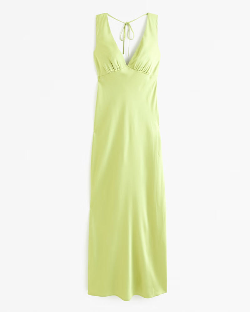 Women's Plunge Cowl Back Maxi Dress | Women's The A&F Wedding Shop | Abercrombie.com | Abercrombie & Fitch (US)